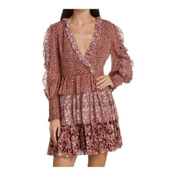 En Saison metallic floral minidress size XS NWT - Picture 3 of 6